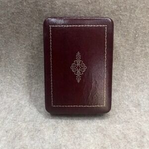 Vintage Farrington Jewelry Box Burgundy 4x5.5"